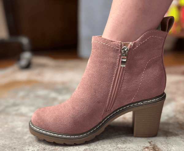 Corkys Bite Me Boot Blush Faux Suede The Sparkly Pig boots Corkys Bite Me Boot Blush Faux Suede