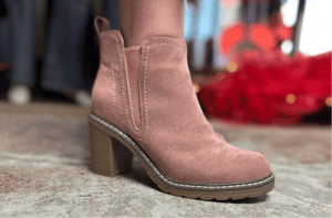 Corkys Bite Me Boot Blush Faux Suede The Sparkly Pig boots Corkys Bite Me Boot Blush Faux Suede