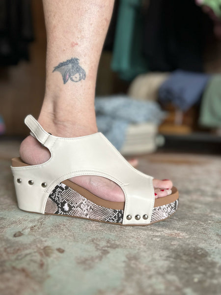 Corkys Carley Ivory Snake Combo The Sparkly Pig Shoes