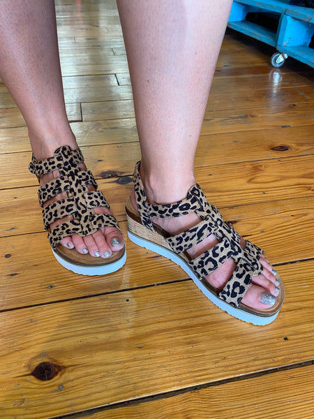 Corkys Fantasy Leopard Wedge The Sparkly Pig Shoes