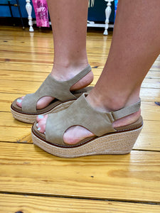 Corkys Freddie Wedge Taupe The Sparkly Pig Shoes