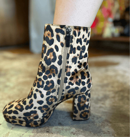 Corkys Slug Bug Boot Leopard Velvet The Sparkly Pig boots Corkys Slug Bug Boot Leopard Velvet