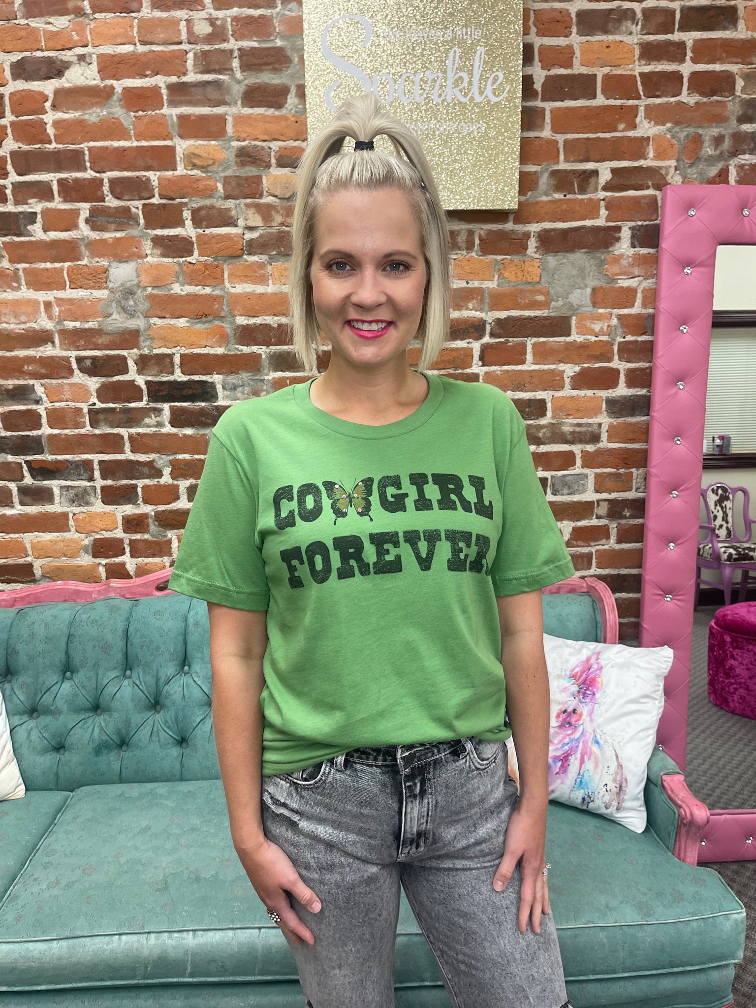 Cowgirl Forever Tee The Sparkly Pig Tops