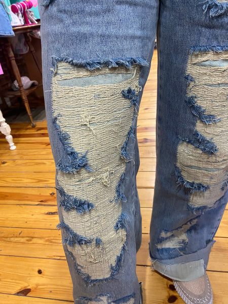 Distressed Jeans w/ Stars The Sparkly Pig jeans Distressed Jeans w/ Stars