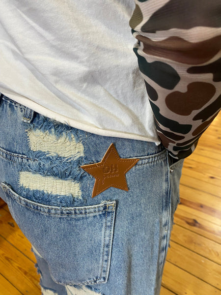 Distressed Jeans w/ Stars The Sparkly Pig jeans Distressed Jeans w/ Stars