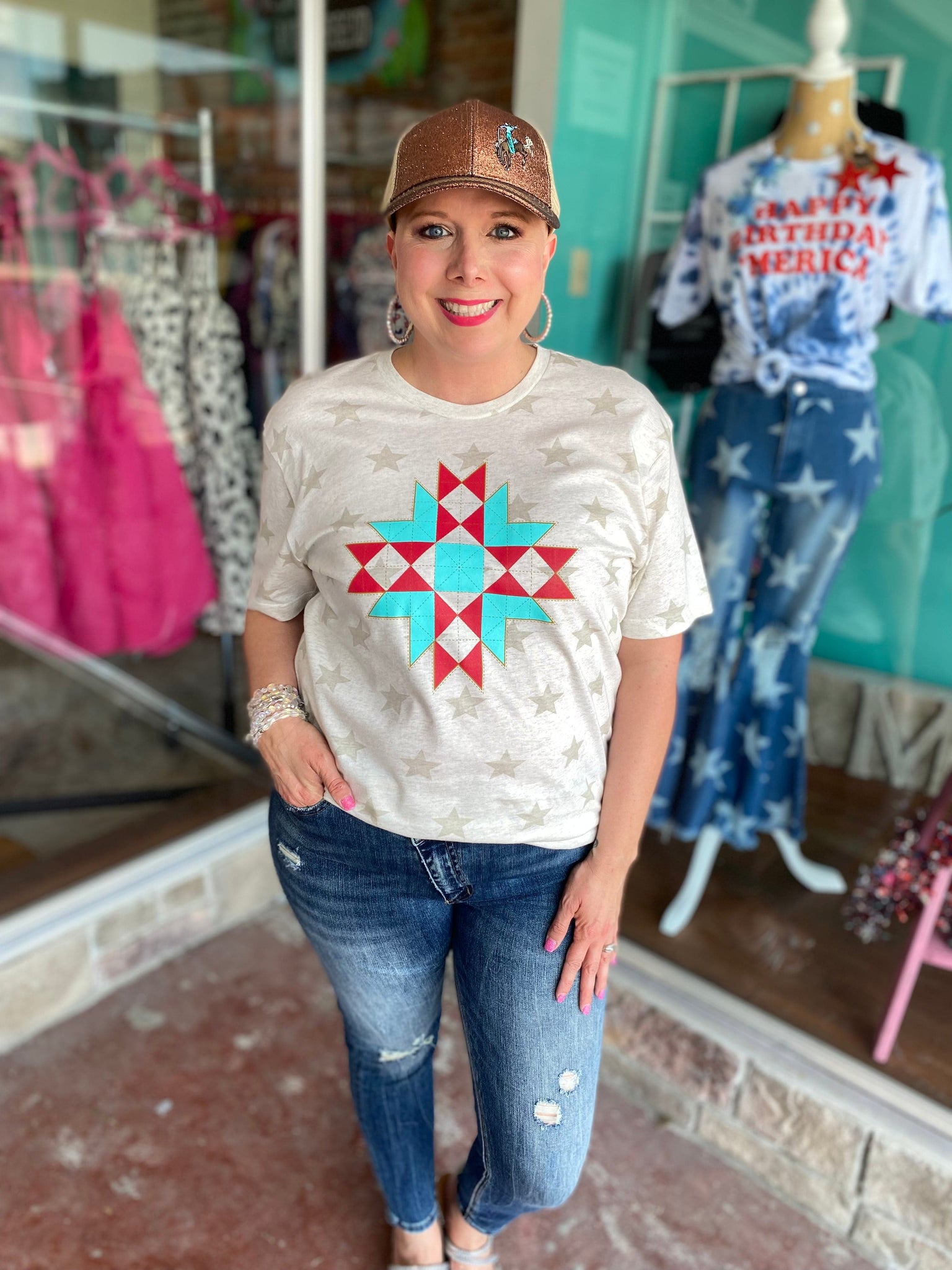 Field Of Stars Tee The Sparkly Pig Tops