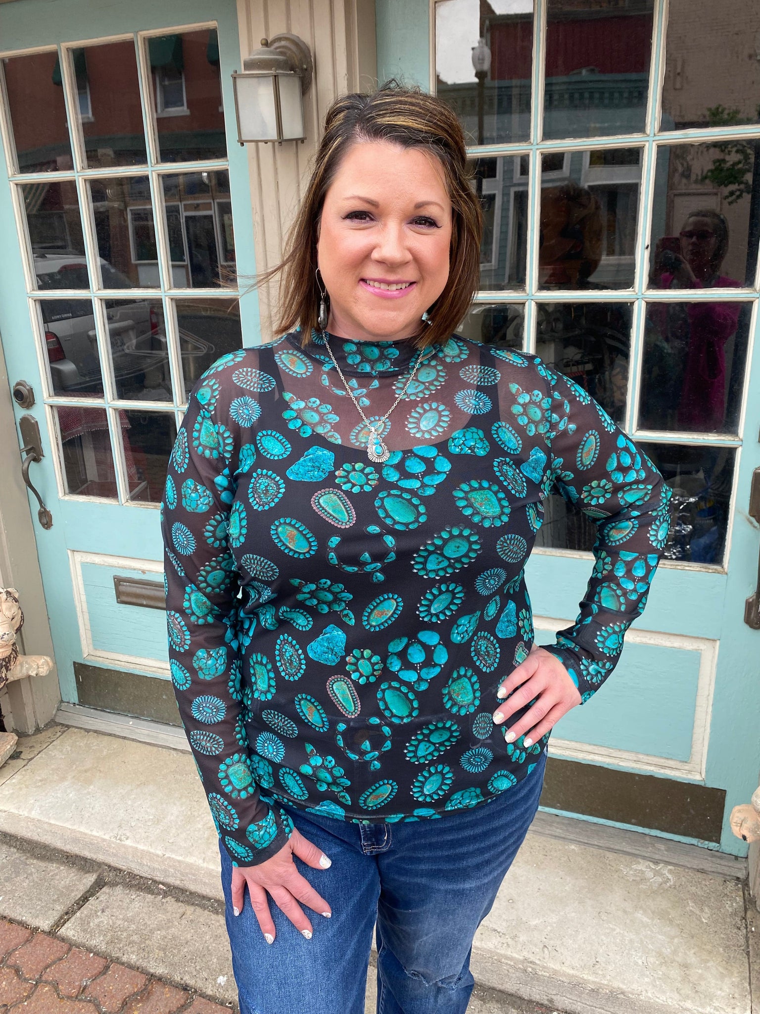 Forever in Turquoise Top The Sparkly Pig Tops