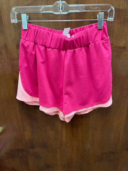 French Terry Knit Color Block w/ Side Slit Shorts The Sparkly Pig Shorts