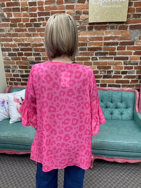 Fuchsia Leopard Print Kimono The Sparkly Pig kimonos