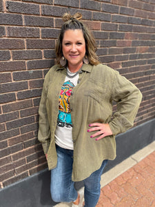 Green Acres Button Up Agave The Sparkly Pig cardigans
