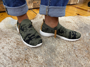 Gypsy Jazz Sprinter Tennis shoe in Camo The Sparkly Pig Shoes