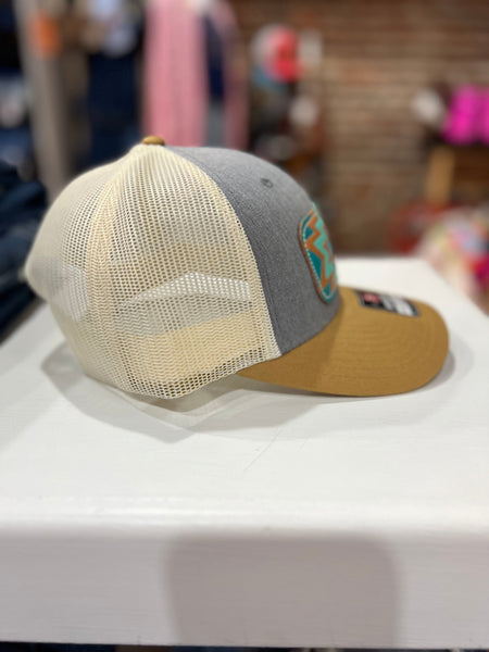 H Grey/Mustard/Birch Turquoise Aztec Cap The Sparkly Pig hats