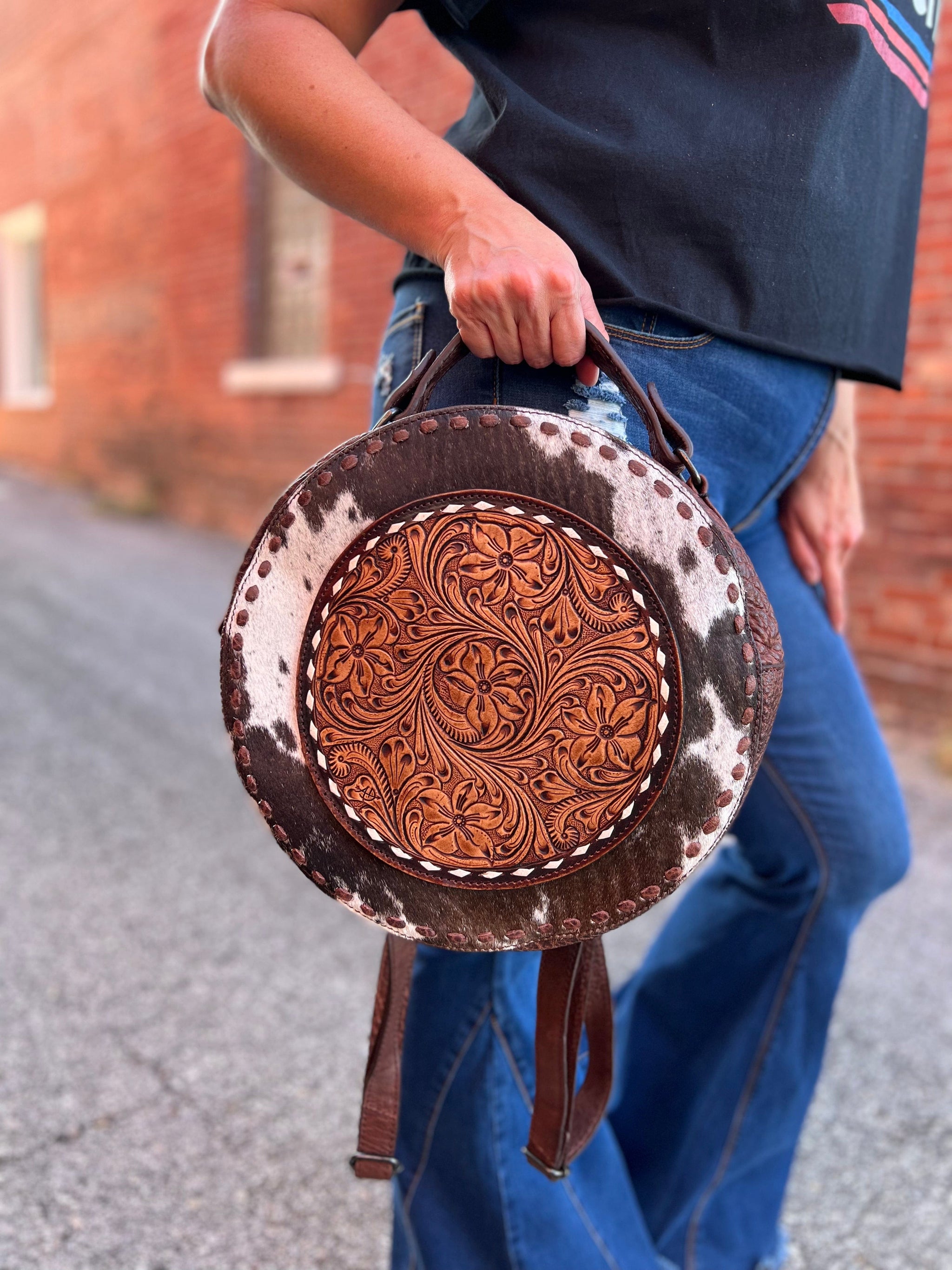Leather canteen purse sale