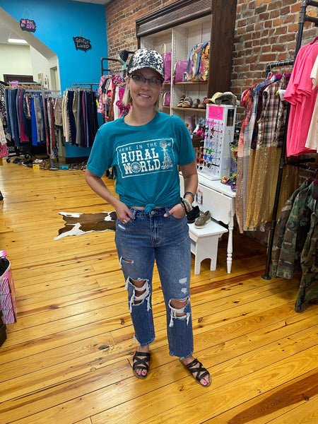 Hart Distressed Cuff Mom Jean The Sparkly Pig Jeans
