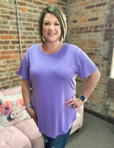 High Low Side Slit Basic Tee Plus Size The Sparkly Pig Tops