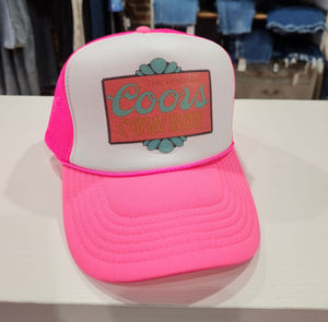 Hot Pink Original Coors Cowboy Trucker Hat The Sparkly Pig hats