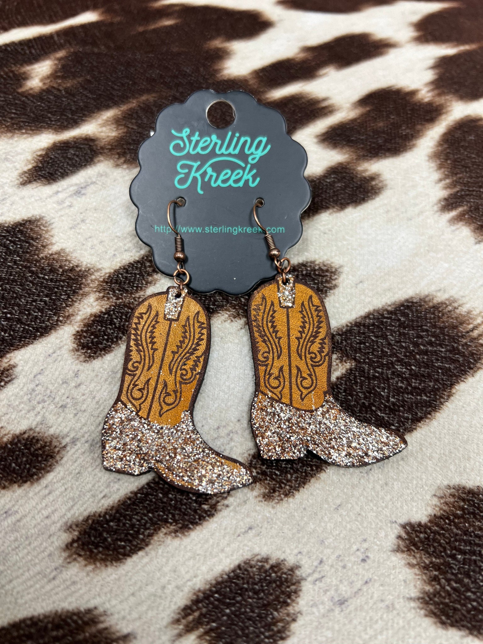 Kick the Dust Up Boot Earrings The Sparkly Pig