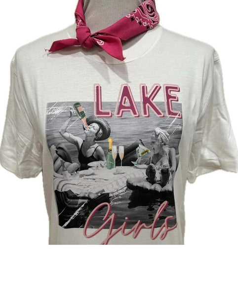 Lake Girls Tee on White The Sparkly Pig tee shirt