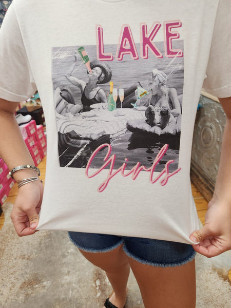 Lake Girls Tee on White The Sparkly Pig tee shirt