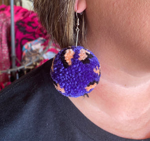 Large Pom Pom earrings The Sparkly Pig jewelry