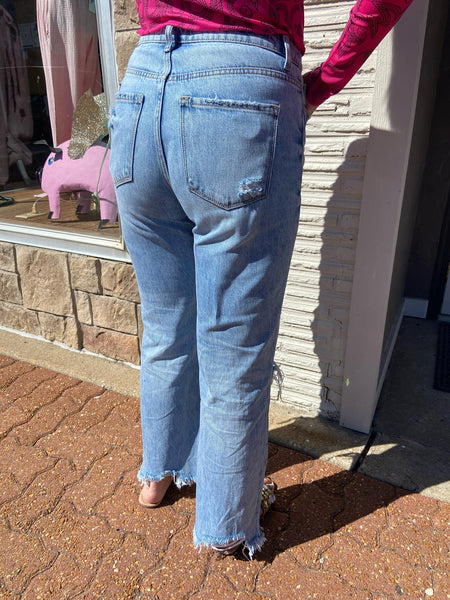 Light Denim Redeem 90's Vintage Flare Jeans The Sparkly Pig Jeans