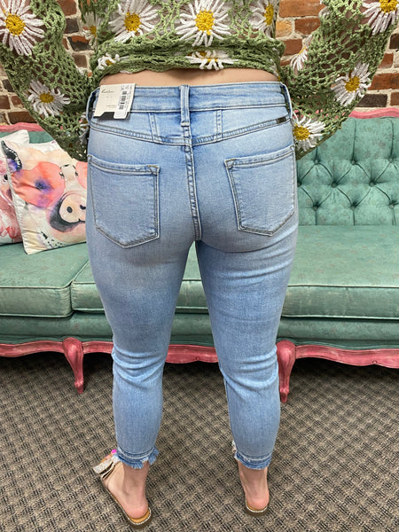 Light High Rise Crop Skinny Jean The Sparkly Pig Jeans