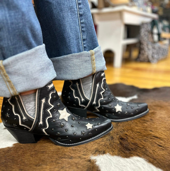Lone Star Sky Split Top Leather Boots The Sparkly Pig Shoes