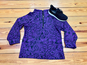 Mini Tailgate Party Pullover Purple & Black The Sparkly Pig pullover Mini Tailgate Party Pullover Purple & Black