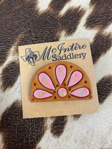 Mohave Pink Stone Flower Pin The Sparkly Pig