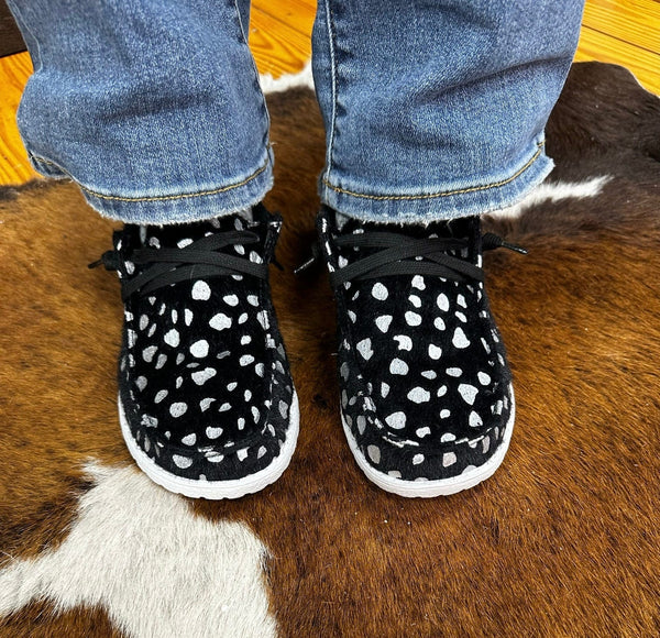 Montana Black Silver HOH Slip On The Sparkly Pig Shoes