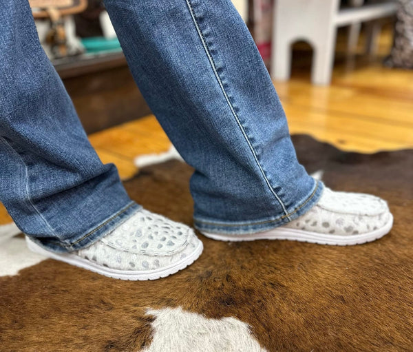 Montana White Silver HOH Slip On The Sparkly Pig Shoes