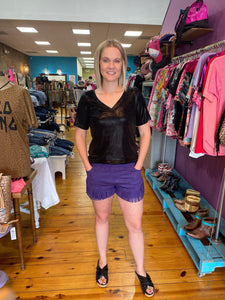 Nashville Babe Shorts Purple The Sparkly Pig shorts