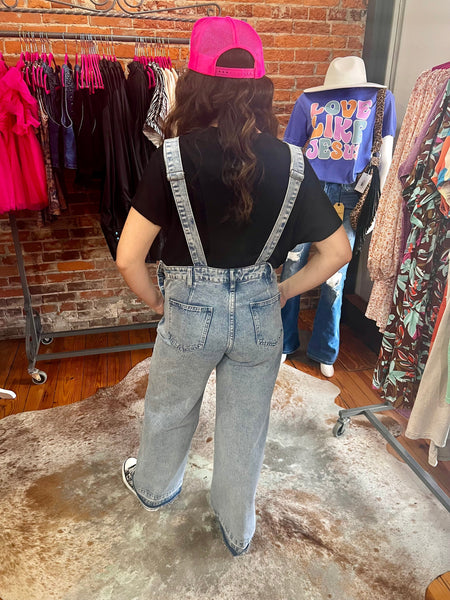 Overall It's a Vibe The Sparkly Pig overalls