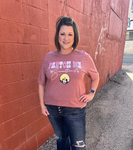 Parton Me Tee on Mauve The Sparkly Pig Tops