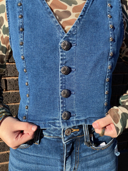 Pecos Queen Vest Denim The Sparkly Pig vests