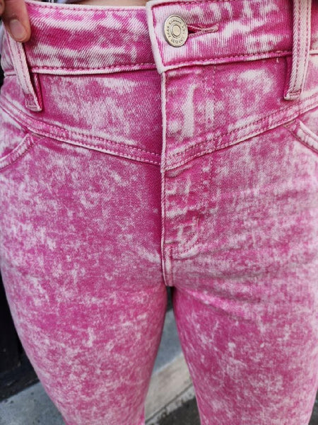 Pink High Rise Flare The Sparkly Pig jeans