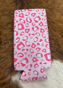 Pink Leopard Print Tall Coozie The Sparkly Pig