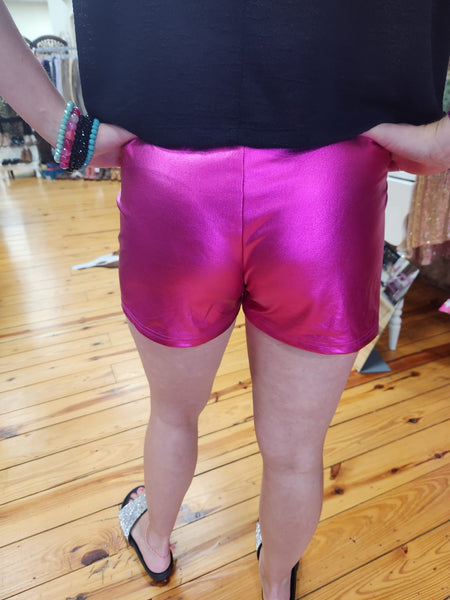Pink Metallic Shorts The Sparkly Pig shorts