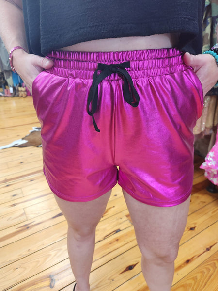 Pink Metallic Shorts The Sparkly Pig shorts