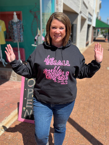 Shop Small Sparkle Big Black Hoodie The Sparkly Pig