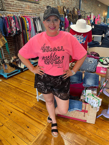 Shop Small Sparkle Big Neon Pink Tee The Sparkly Pig