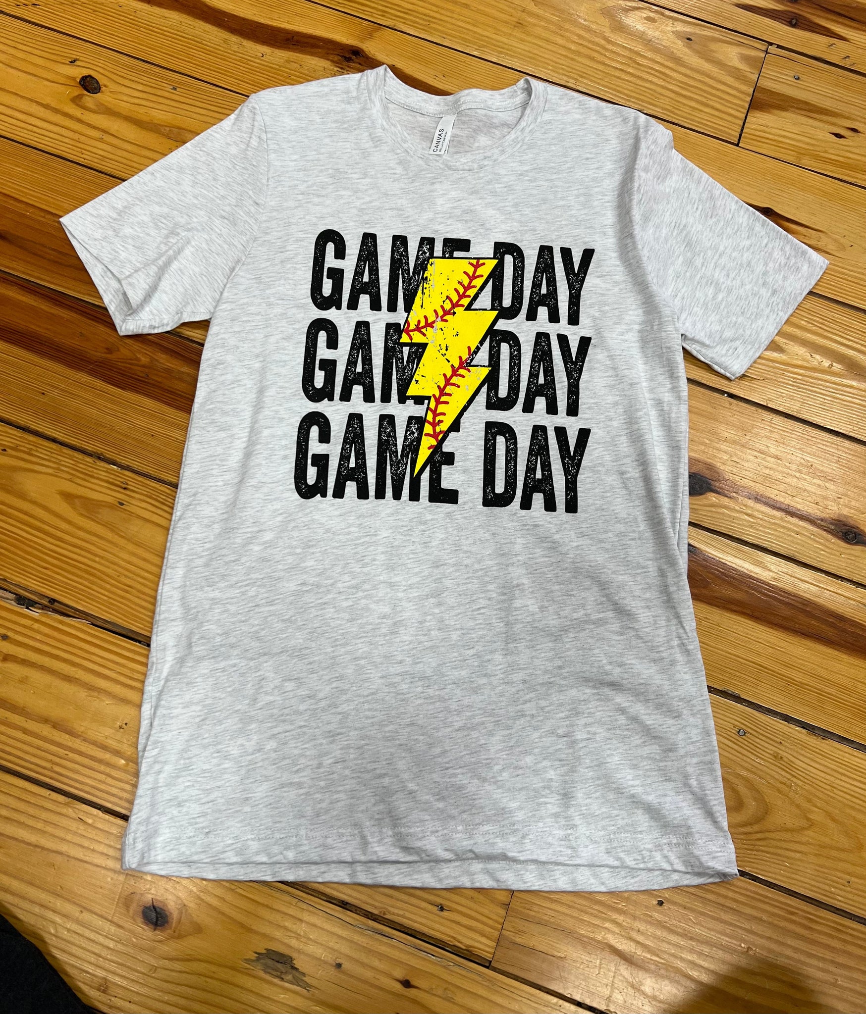 Softball Game Day Bolt Tee The Sparkly Pig Tops