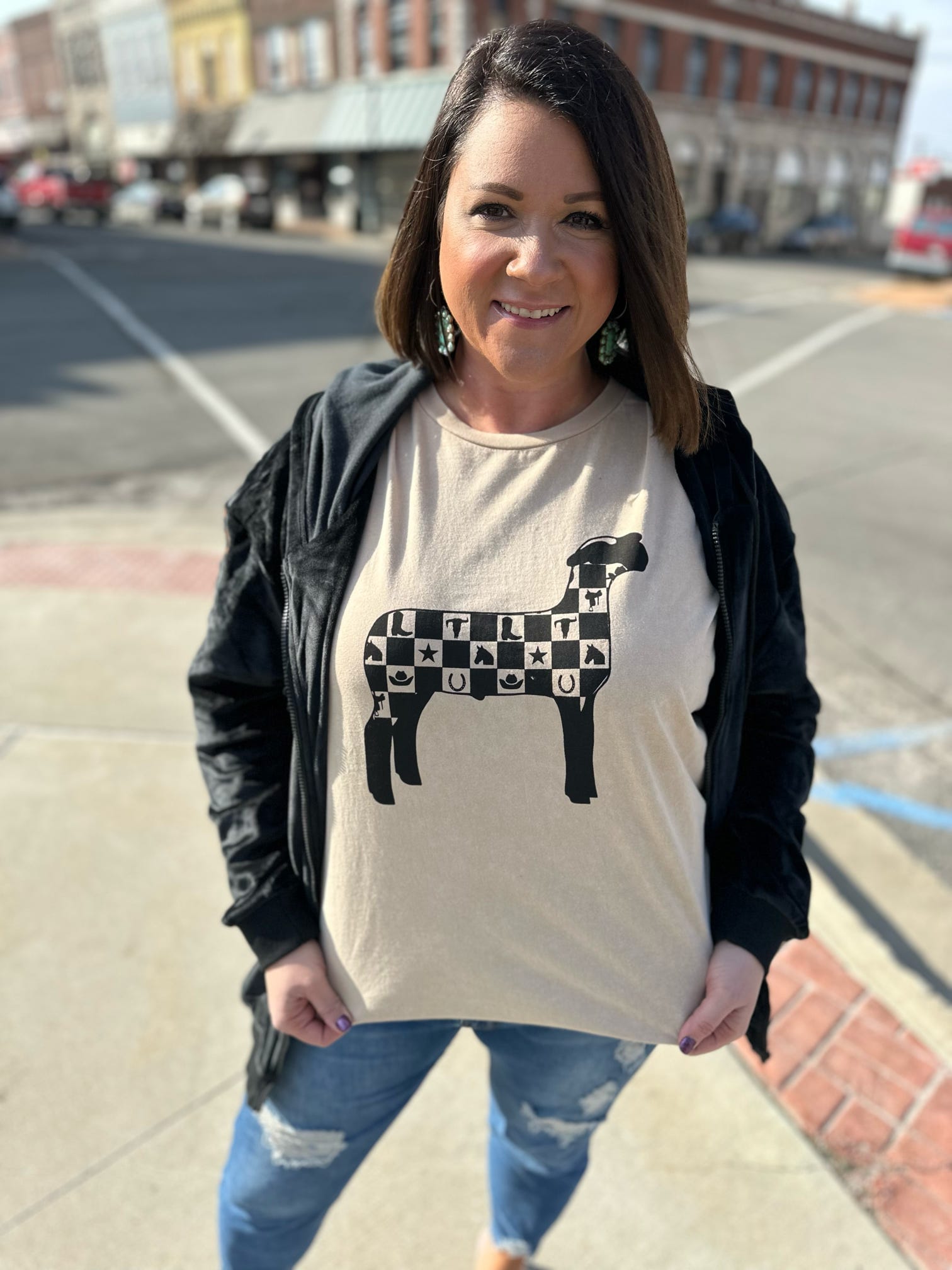 Stockcheck Tee Lamb The Sparkly Pig Tops