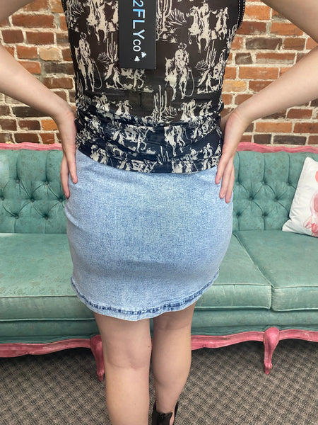 Studded Dreamz Denim Skirt The Sparkly Pig Skirts