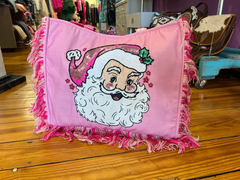 Tickled Pink Santa Tote The Sparkly Pig totes Tickled Pink Santa Tote