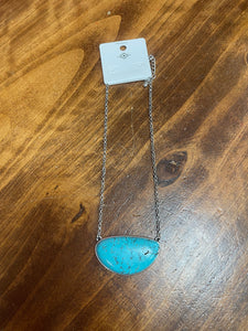 Turquoise Chunk Stone Necklace The Sparkly Pig jewelry