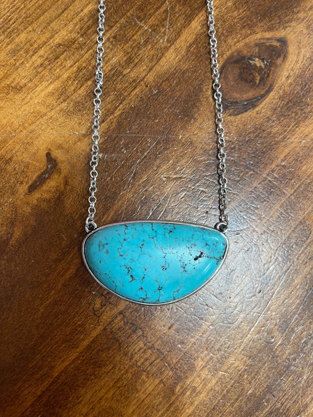 Turquoise Chunk Stone Necklace The Sparkly Pig jewelry