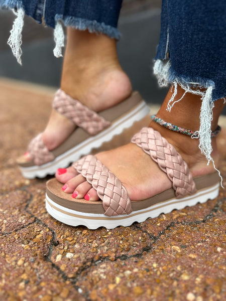 Very G Braidon Sandal Blush The Sparkly Pig Shoes