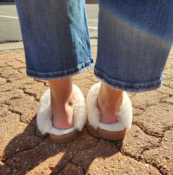 Very G Sweater Slippers in Cream The Sparkly Pig slippers Very G Sweater Slippers in Cream