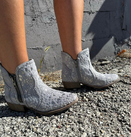 Zayla Grey Hair on Hide Boots The Sparkly Pig Shoes